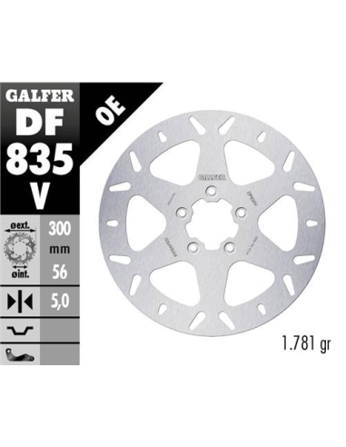 disco freno moto fijo galfer 300x5mm df835v