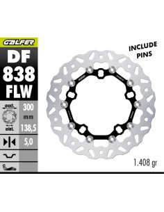 isco freno delantero wave flotante galfer df838flw harley flf flht flhx my14 300x5 mm