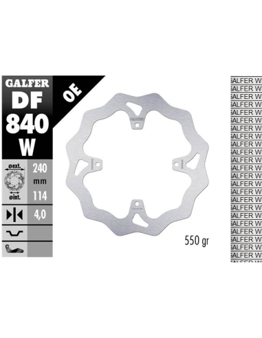 disco freno moto galfer wave fijo 240x4mm df840w