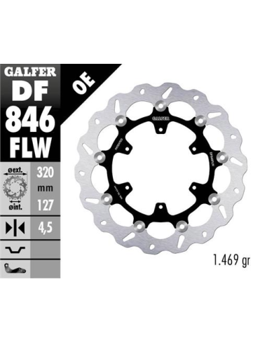 disco freno moto galfer wave flotante 320x4 5mm df