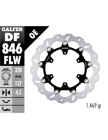 disco freno moto galfer wave flotante 320x4 5mm df