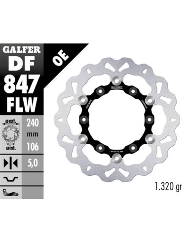 disco freno moto galfer wave flotante 240x5mm df84