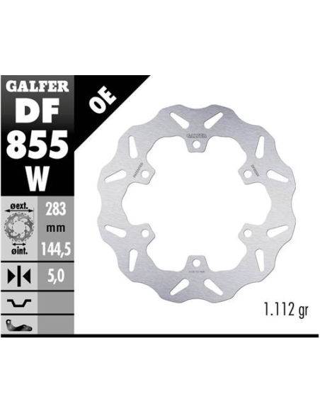 disco freno moto galfer wave fijo 283x5mm df855w