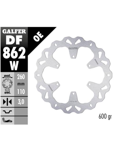 disco freno moto galfer wave fijo 260x3mm df862w