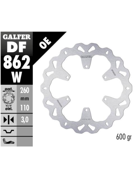 disco freno moto galfer wave fijo 260x3mm df862w