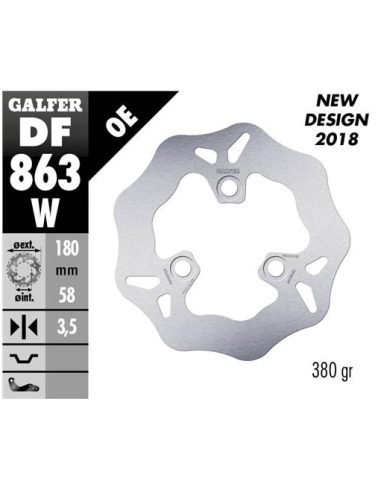 disco freno moto galfer wave fijo 180x3 5mm df863w