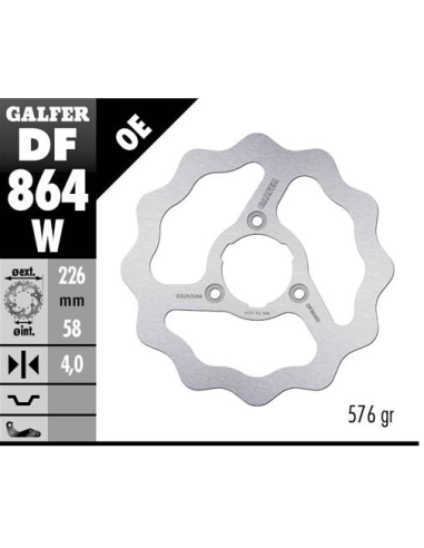 disco freno moto galfer wave fijo 226x4mm df864w