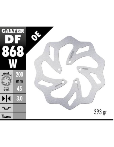 disco freno moto galfer wave fijo 200x3mm df868w