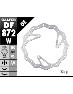 disco freno moto galfer wave fijo 200x3mm df872w