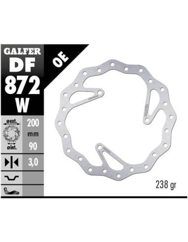 disco freno moto galfer wave fijo 200x3mm df872w