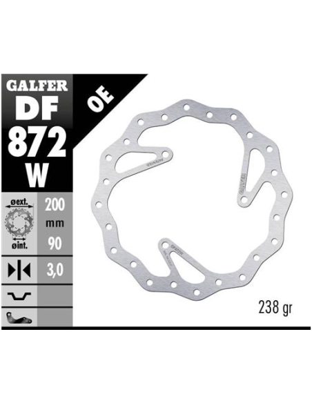disco freno moto galfer wave fijo 200x3mm df872w