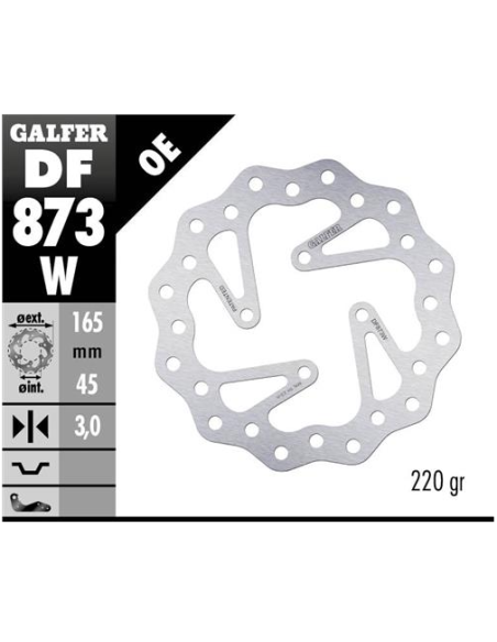 disco freno moto galfer wave fijo 165x3mm df873w
