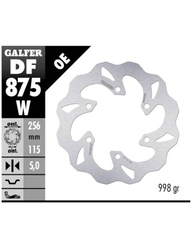 disco freno moto galfer wave fijo 256x5mm df875w