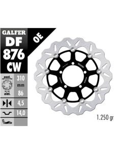 disco de freno delantero galfer df876cw wave flotante 310x4 5 mm