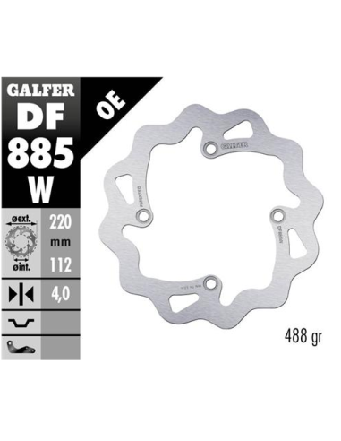disco freno moto galfer wave fijo 220x4mm df885w