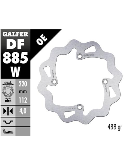 disco freno moto galfer wave fijo 220x4mm df885w