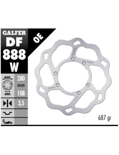 disco freno moto galfer wave fijo 280x3 5mm df888w