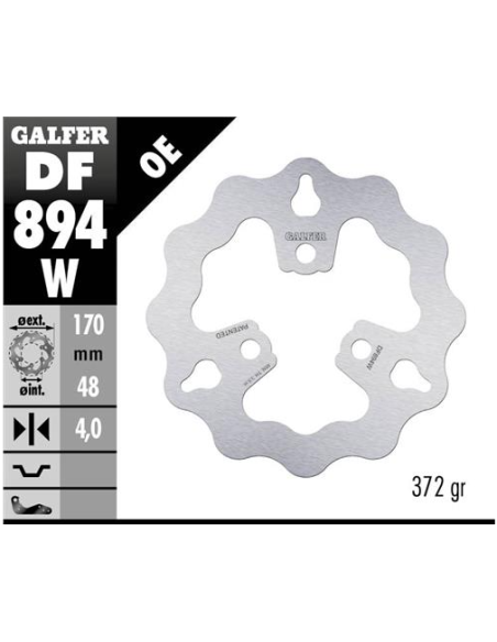 disco freno moto galfer wave fijo 170x4mm df894w
