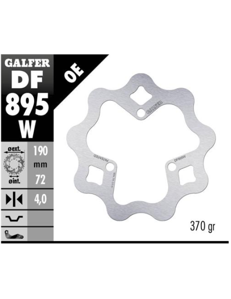 disco freno moto galfer wave fijo 190x4mm df895w