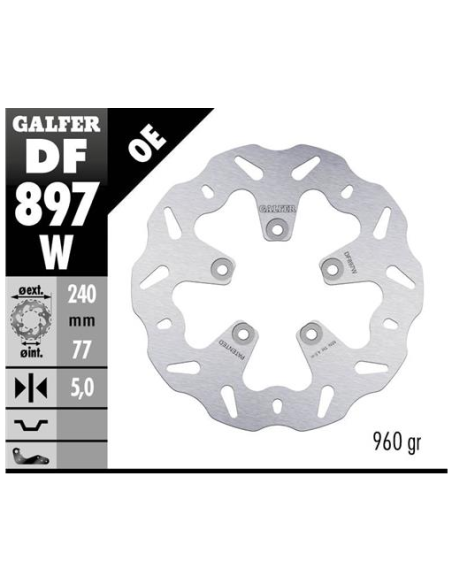 disco freno moto galfer wave fijo 240x5mm df897w