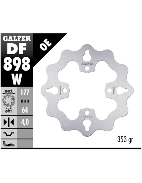 disco freno moto galfer wave fijo 177x4mm df898w