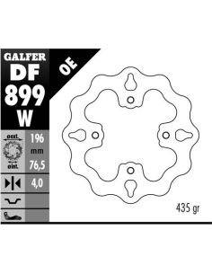 disco freno moto galfer wave fijo 196x4mm df899w