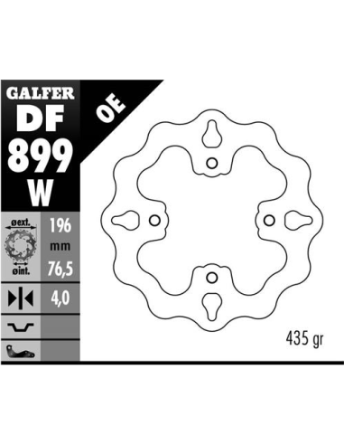 disco freno moto galfer wave fijo 196x4mm df899w