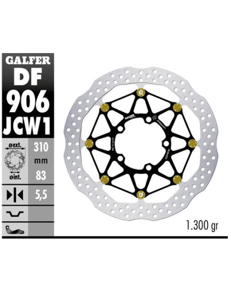 disco freno moto galfer wave flotante df906jcw1g0