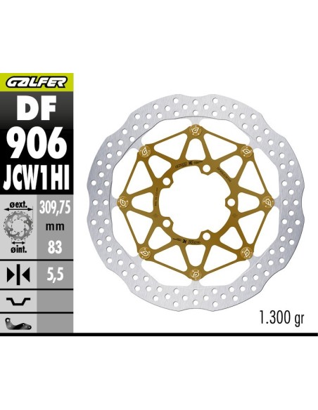 disco de freno galfer w floatech 310x5 5mm kashima cometicion uso exclusivo