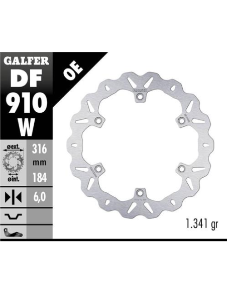disco freno moto galfer wave fijo 316x6mm df910w