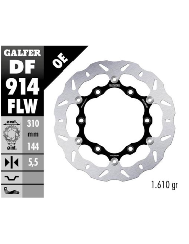 disco freno moto galfer wave flotante 220x4mm df91