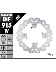 disco freno moto galfer wave fijo 255x5 5mm df915w