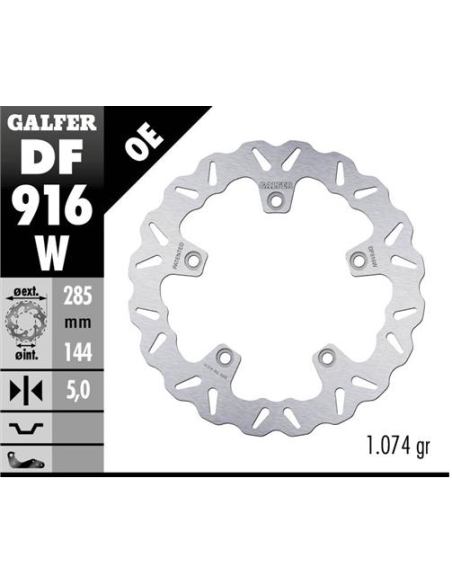 disco freno moto galfer wave fijo 285x5mm df916w