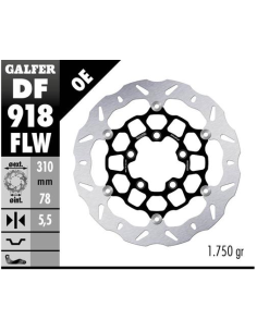 disco freno moto galfer wave flotante 310x5 5mm df