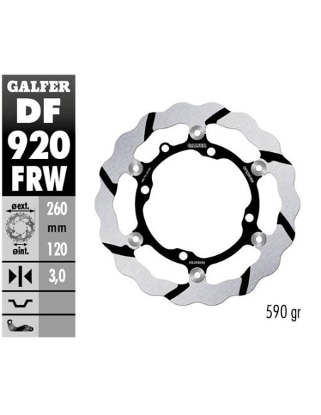 disco freno moto galfer wave flotante derecho df92