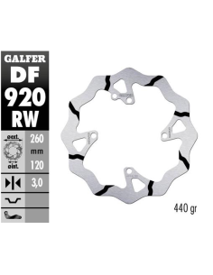 disco freno moto galder wave fijo 260x3mm df920rw