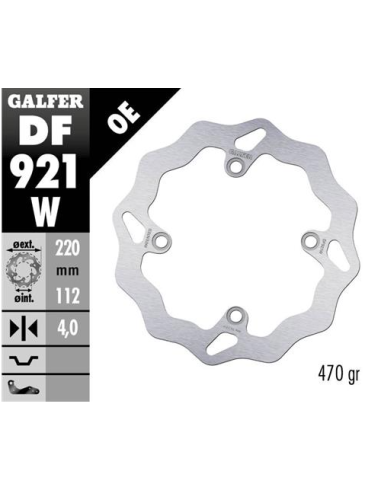 disco freno moto galfer wave fijo 220x4mm df921w