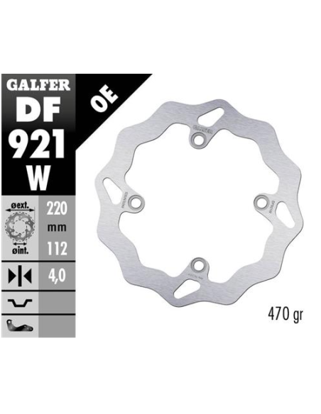 disco freno moto galfer wave fijo 220x4mm df921w