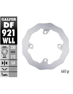 disco freno trasero galfer df921wll wave solido 220x5 mm sherco enduro 4 tornillos o130