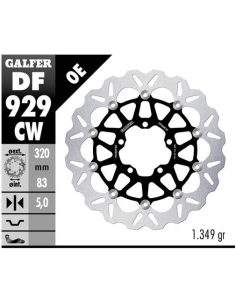 disco de freno flotante galfer floatech road df929jcw o 320 mm