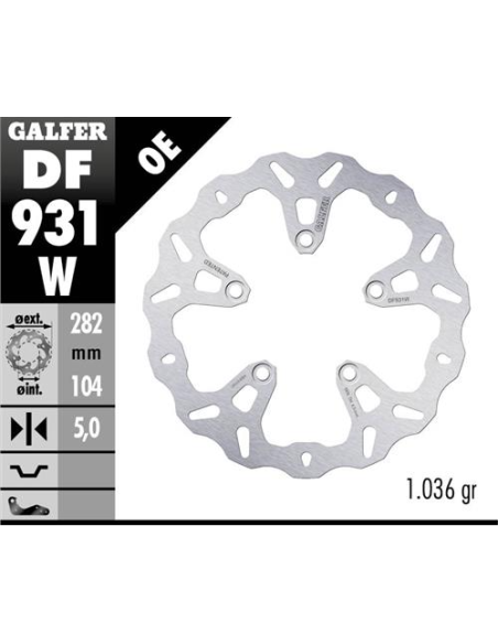disco freno moto galfer wave fijo 282x5mm df931w