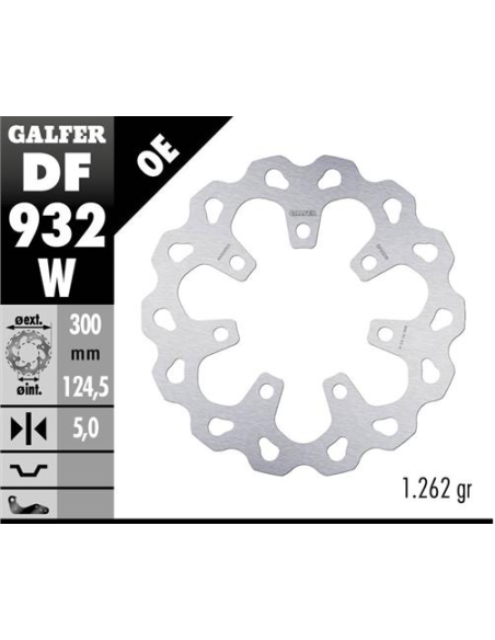 disco freno moto galfer wave fijo 300x5mm df932w