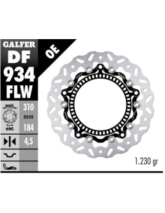 disco freno moto galfer wave flotante compl df934