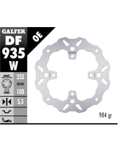 disco freno moto galfer wave fijo 255x5 5mm df935w
