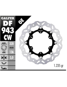 disco freno moto galfer wave flotante 320x5mm df94
