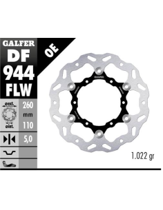 disco freno moto galfer wave flotante 260x5mm df94