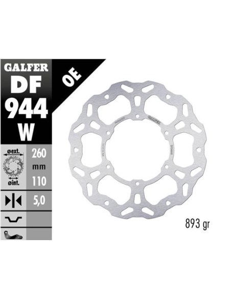 disco freno moto galfer wave fijo 260x5mm df944w