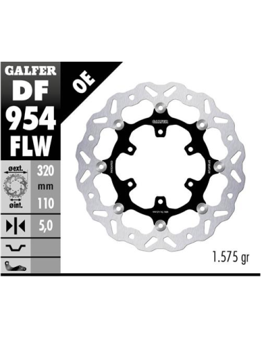 disco freno moto galfer wave flotante 320x5mm df95