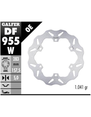 disco freno moto galfer wave fijo 283x5mm df955w