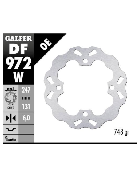 disco freno moto galfer polaris 1000 df972w